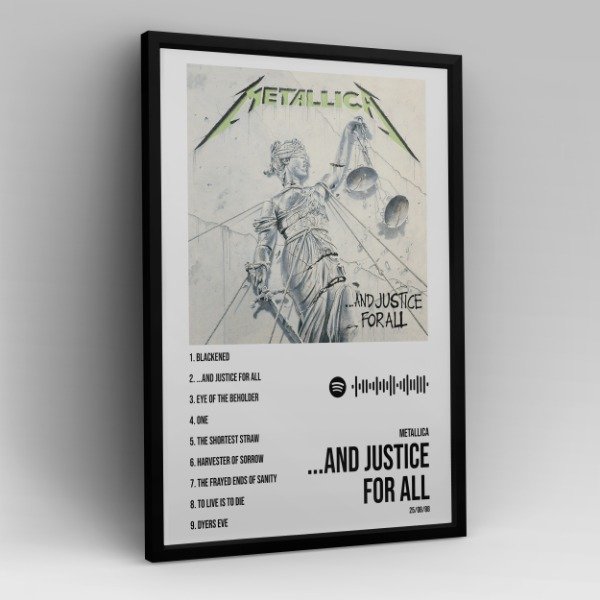 Producto - Cuadro Álbum Metallica ...And Justice For All