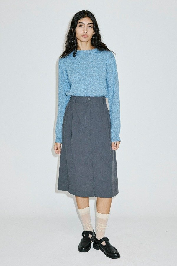 Producto - Pollera Pinzas Elástico FW26