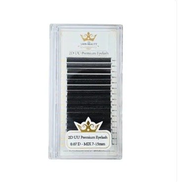 Producto - Pestañas Tecnológicas 2D UU Mix 0.07 Curva D - The Lion Beauty