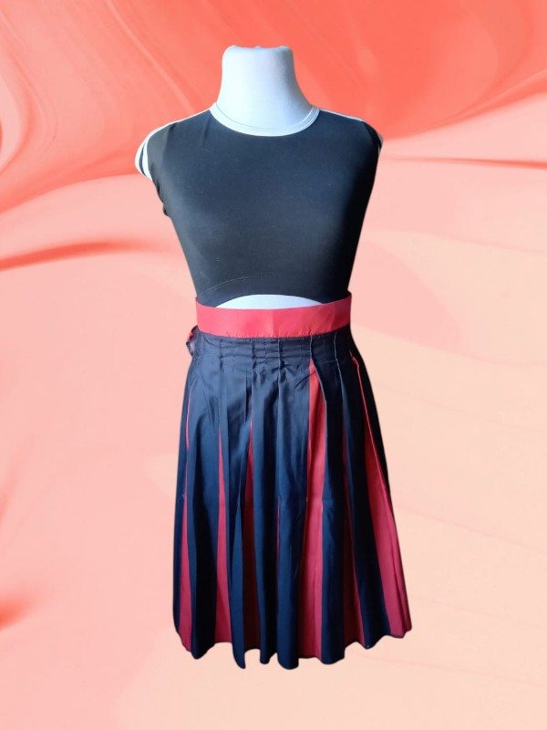 Producto - Pollera Tableada Negro y Rojo