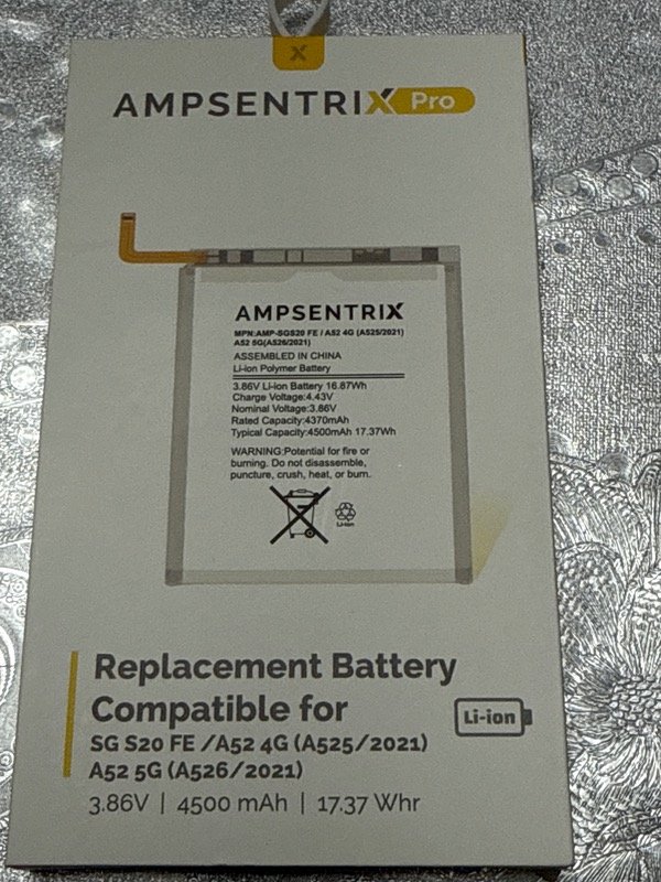 Producto - BATERIA SAMSUNG S20FE A52 EB-BG781ABY AMPSENTRIX PRO