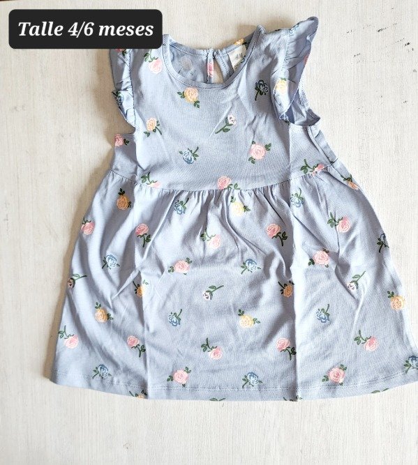 Vestido HyM talle 4/6 meses celeste — imagen 2