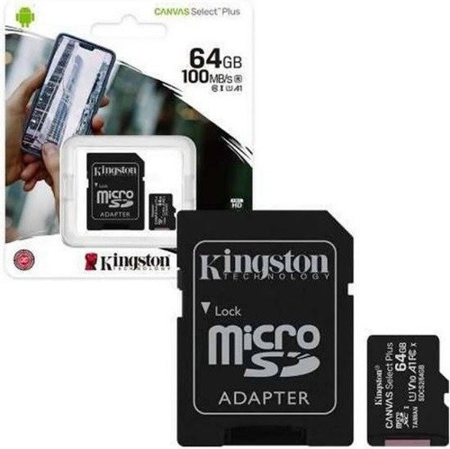 Producto - Memoria Kingston 64g Canvas MicroSD (100mb /s)