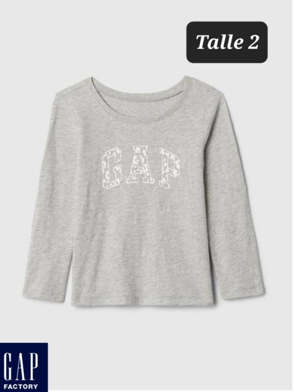 Producto - Remera manga larga gap talle 2 gris