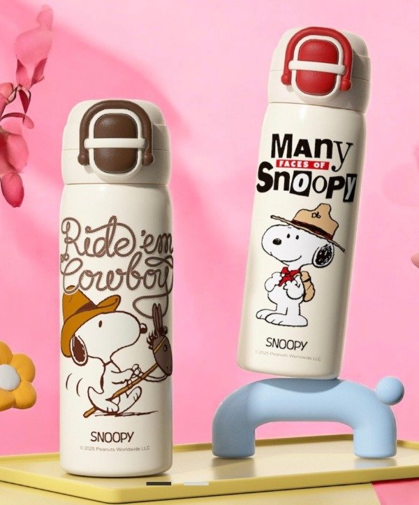 Producto - Botella de Acero Térmica Doble Pico Snoopy