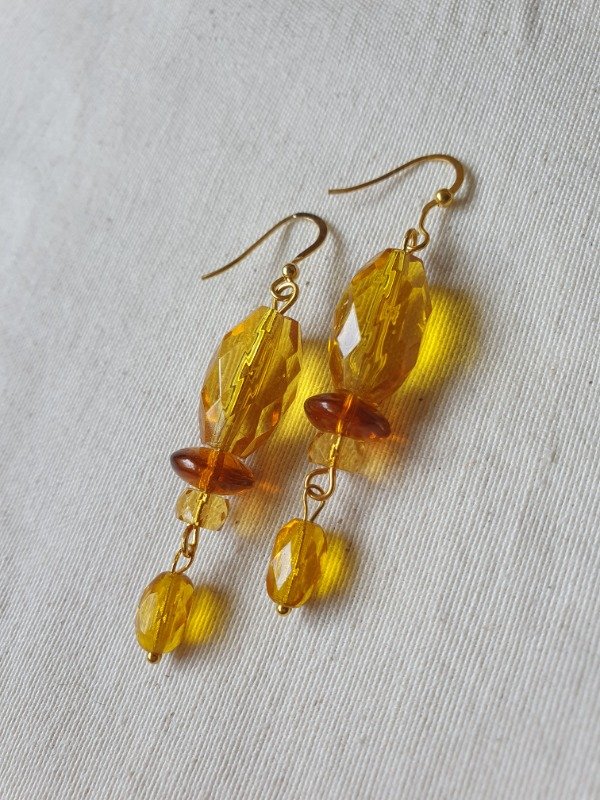 Producto - LUCERO Aros Colgantes Amber Glass Déco