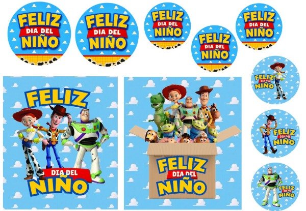 Producto - LAMINA TORTA RECTANGULAR O CAKE PIÑATA TOY STORY DIA DEL NIÑO - 0
