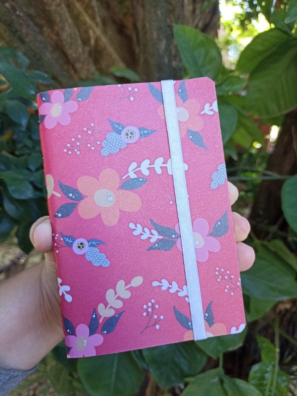 Producto - Libretita artesanal flores rojas - 0