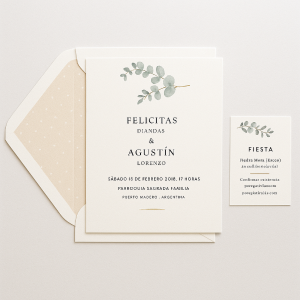 Producto - Invitacion - Modelo Eucalyptus