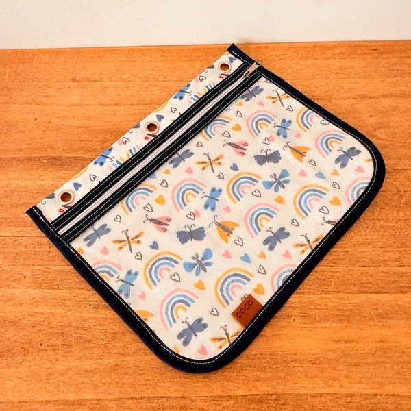 Producto - Organizador de carpeta Nro 3 ARCO IRIS y MARIPOSAS