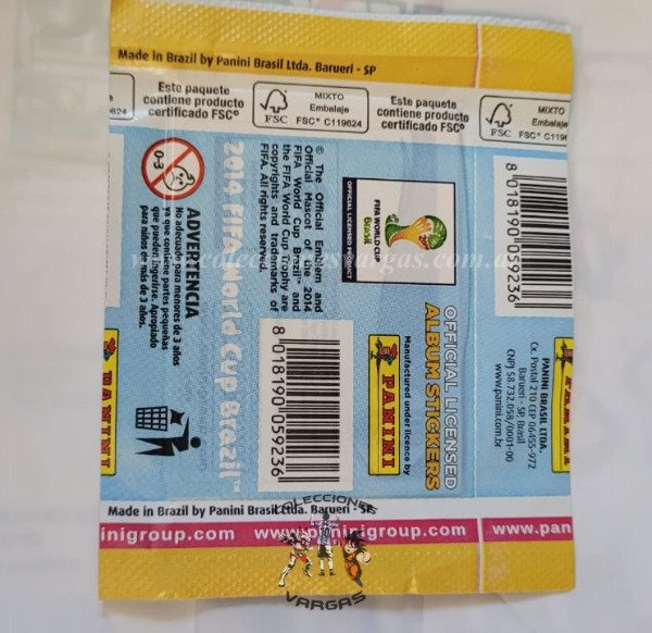 Producto - BLISTER DE SOBRES  MUNDIAL BRASIL 2014 X 10U - SOBRES - 2