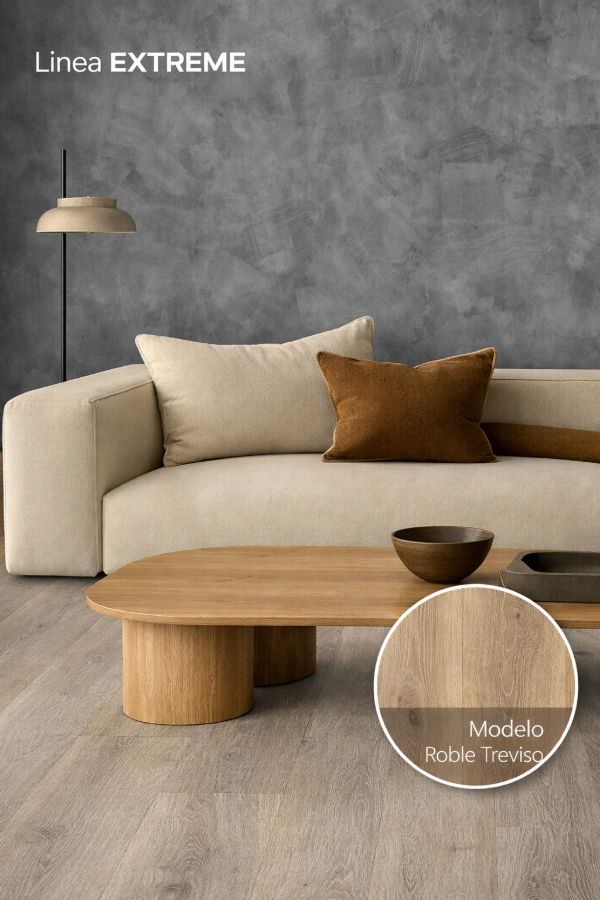 Producto - Piso Vinilico Spc Click Roble Treviso Sp028 5mm Con Manta Linea Extreme