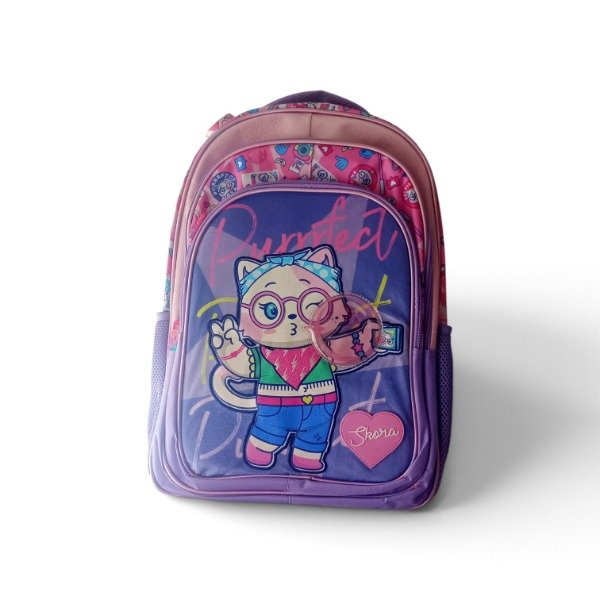 Producto - Mochila Escolar Skora 18" Rosa Reforzada con Llavero