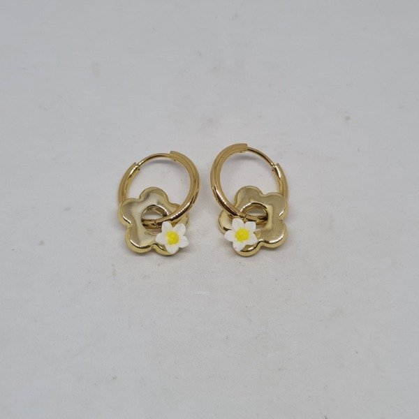 Producto - Argollas margarita doradas 14mm