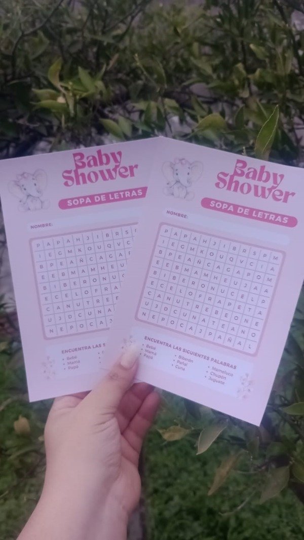 Producto - Juegos para baby shower