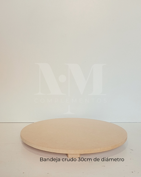 Producto - Bandeja redonda 30cm en crudo