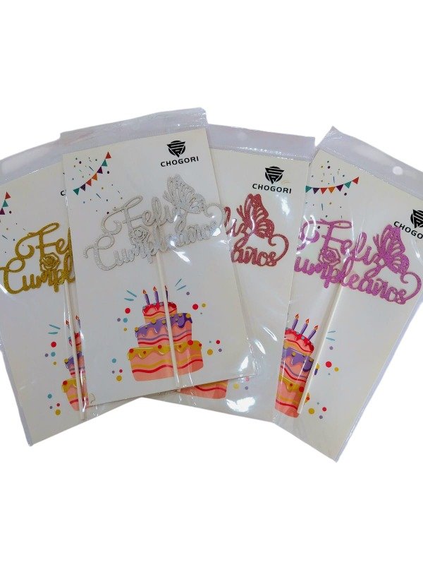 Producto - PINCHE CAKE TOPPER FC CURSIVA MARIPOSA  XUD