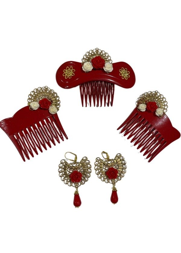 Producto - POR ENCARGUE Conjunto Abanicos (Peinetas + Aros)