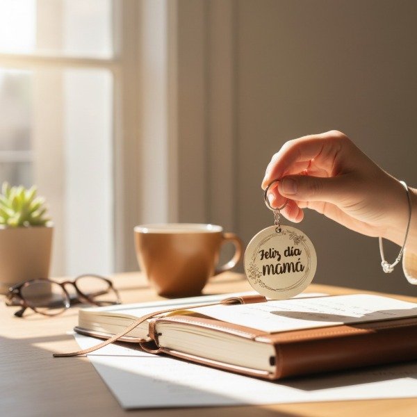 Producto - GANGA - LLAVERO FIBROFÁCIL REDONDO "MAMÁ" CORAZÓN GRABADO DISCONTINUO