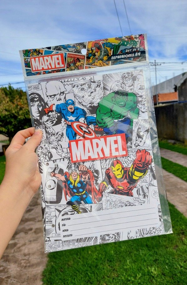 Producto - Set de 6 Separadores A4 Marvel