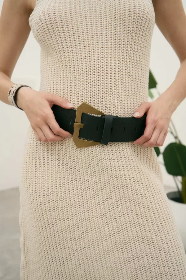 Producto - Faja de cuero genuino con hebilla de bronce