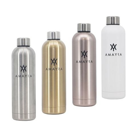 Producto - BOTELLA DE ACERO 750CC 8X27CM X UNIDAD COLORES SURTIDOS AMAYRA