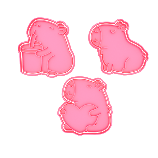 Producto - Set x3 Cortante con Stamp Capibaras 1 -ei