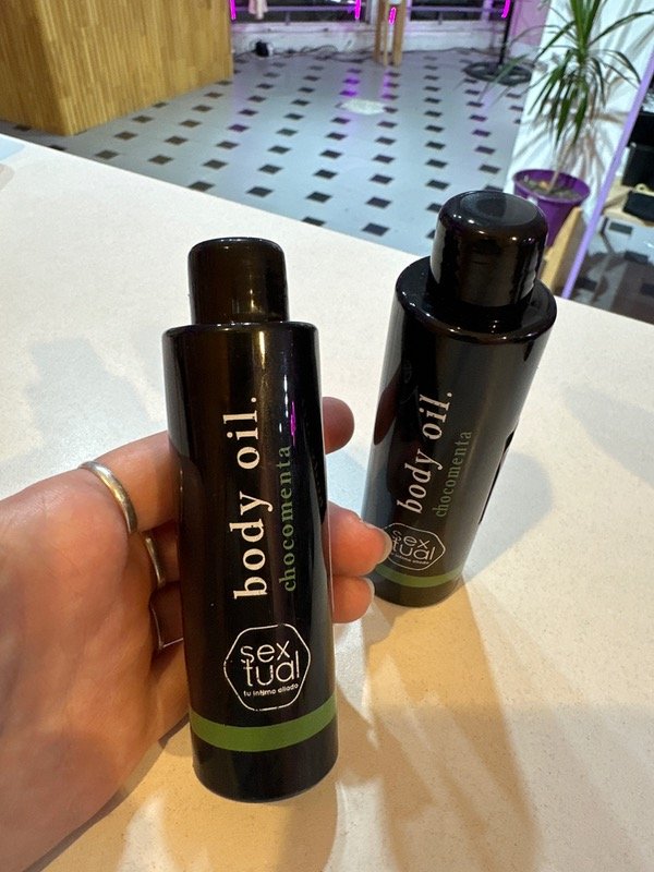 Producto - Aceite para masajes CHOCOMENTA