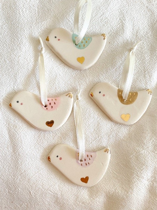Producto - Set de pajaritos con oro