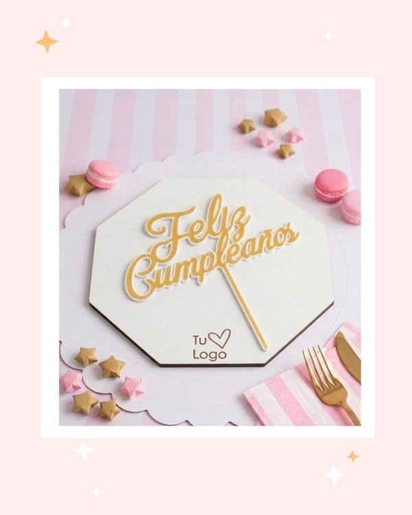 Producto - Combo Pastelería Creativa - Pack x 10 Base para Torta + Cake Topper Celebración - 4