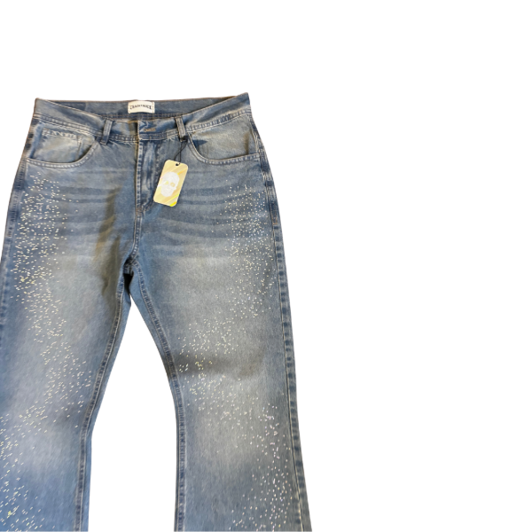 Producto - Jean Flared oxido ( con strass ) - 1