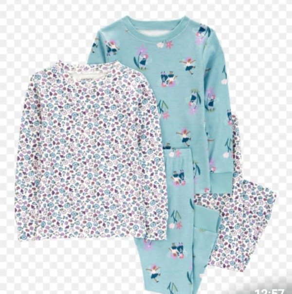 Producto - Carter's. Pijama algodón flores celeste