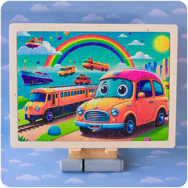 Producto - Rompecabezas de Madera 60 Piezas - Transportes