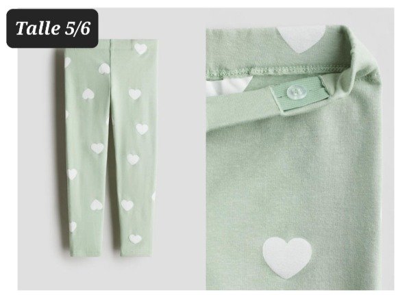 Producto - Legging HyM con friza talle 5/6 corazones