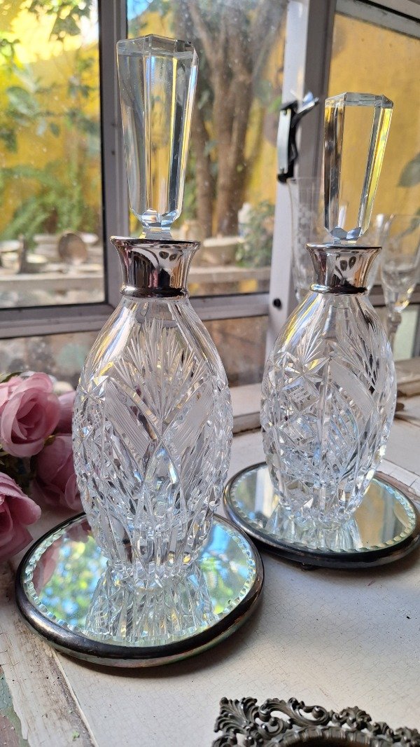 Producto - Perfumeros altos cristal tallado