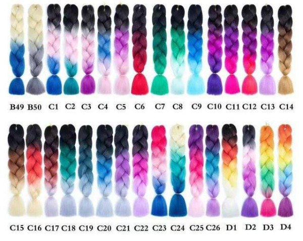 Producto - CL10553 EXTENSION CABELLO TRENZA 4 COLORES A ELECCION