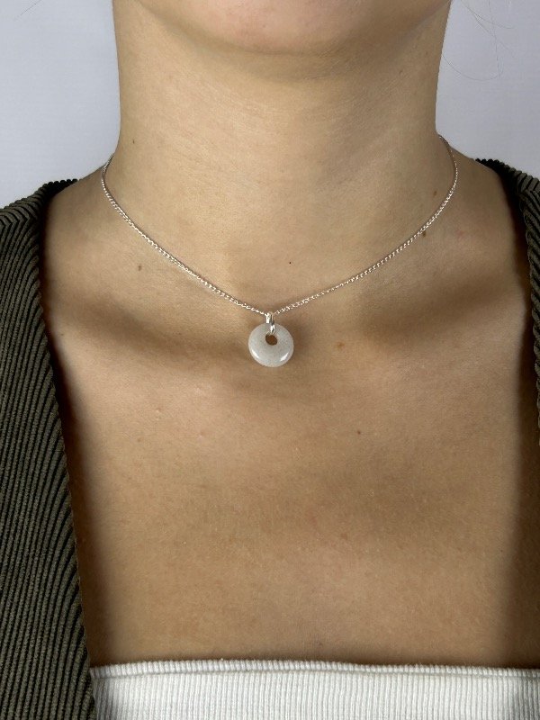 Producto - CADENA DE PLATA CON PIEDRA NATURAL 0417 - 0