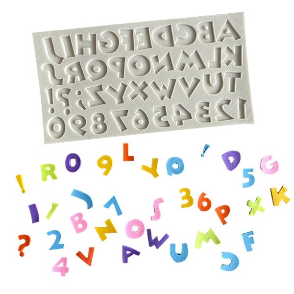 Producto - Molde de silicona letras más números