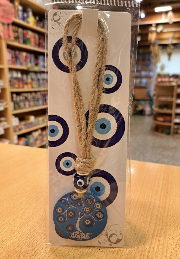 Producto - Colgante de vidrio Arbol de la vida mini con hilo yute 20 cm x 8 cm diametro