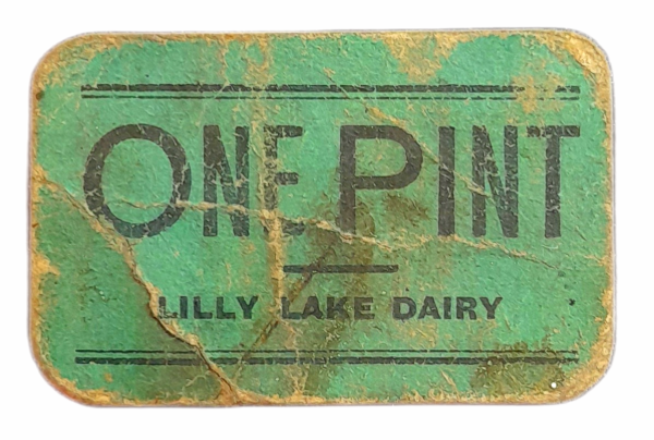Producto - Ficha/Vale Milk (1920-1950) válido 1 Pinta de Leche Canada/Usa (Lili Lake Dairy)