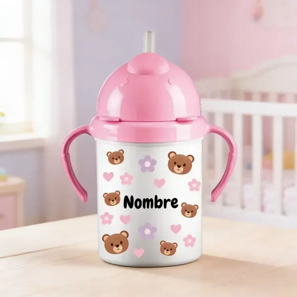 Producto - Botella Jarro Antivuelco Infantil Ositos Personalizado