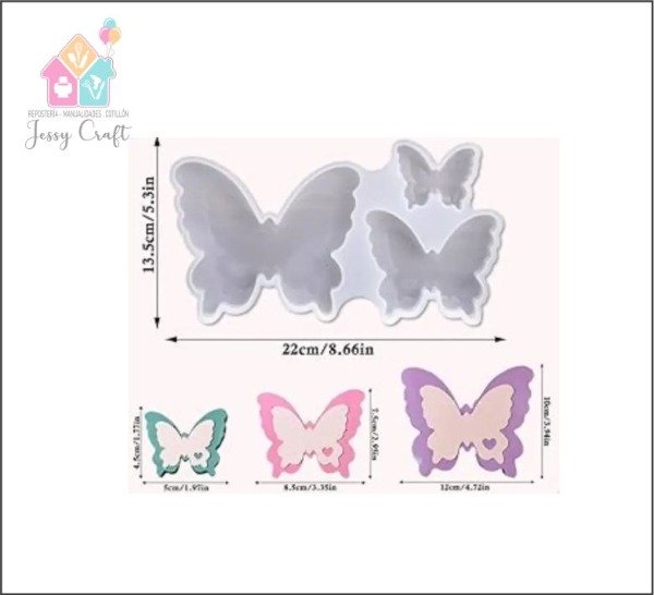 Producto - Molde de silicona - Mariposa x 3