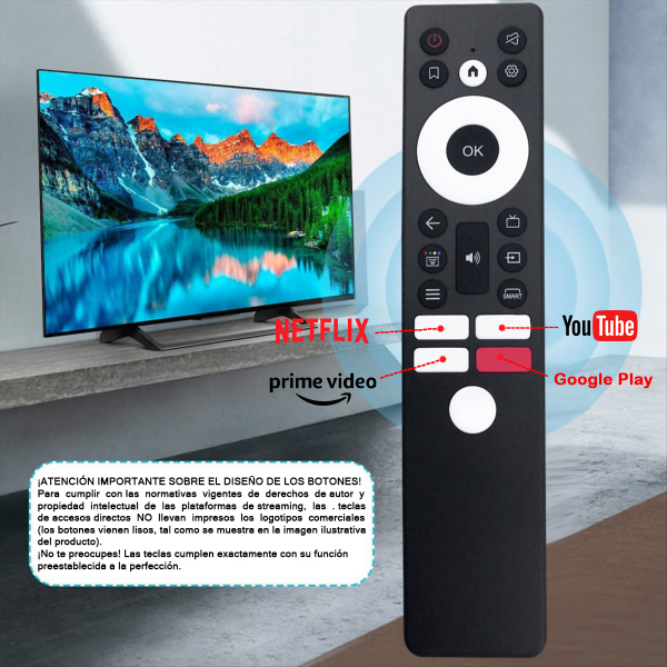 Producto - Control Remoto Para Smart Tv Hyundai Quantic Quint Tedge - 3