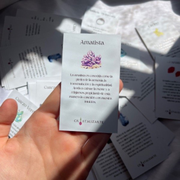 Producto - Tarjeta con Propiedades de los Cristales