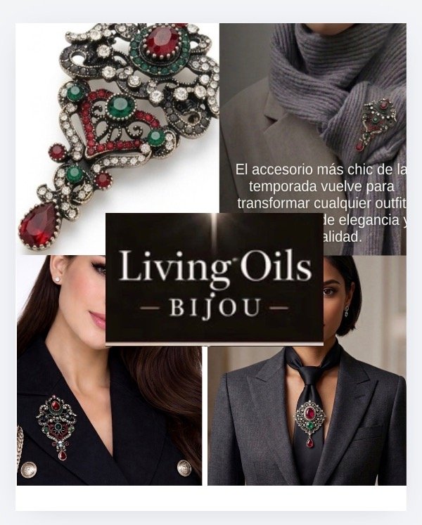 Producto - Broche fantasía Vintage colgante forma gota