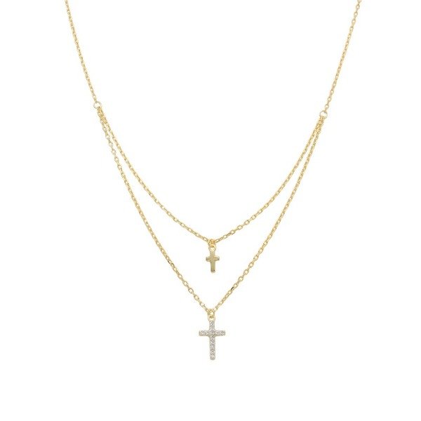 Producto - Cadena Doble Blessed - Baño de Oro - 0