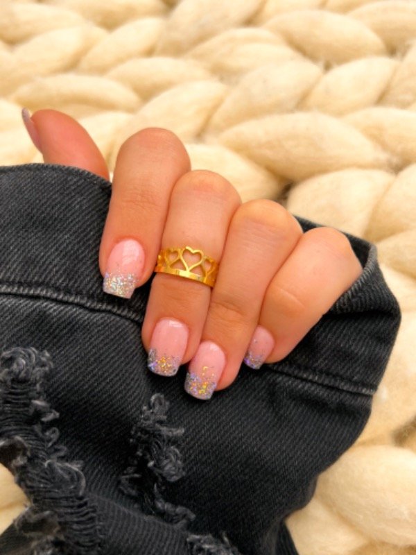 Producto - Midi acero dorado corona corazones