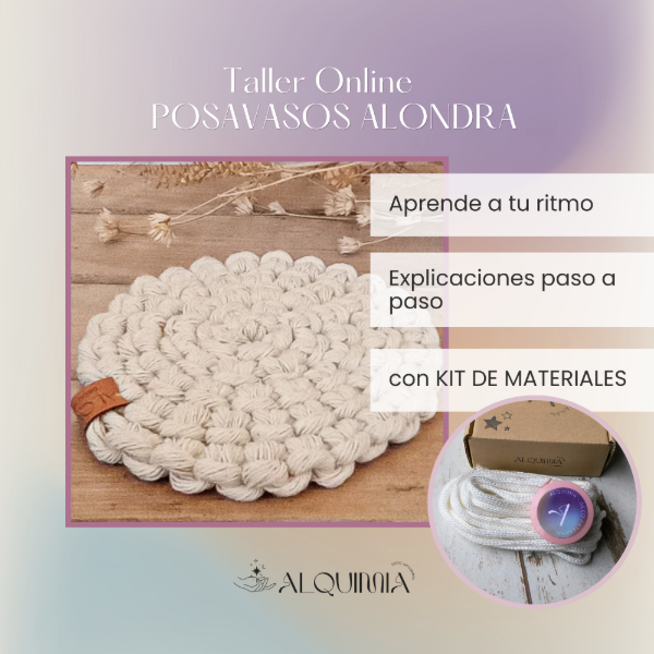 Producto - Macramé: POSAVASOS ALONDRA + KIT MATERIALES