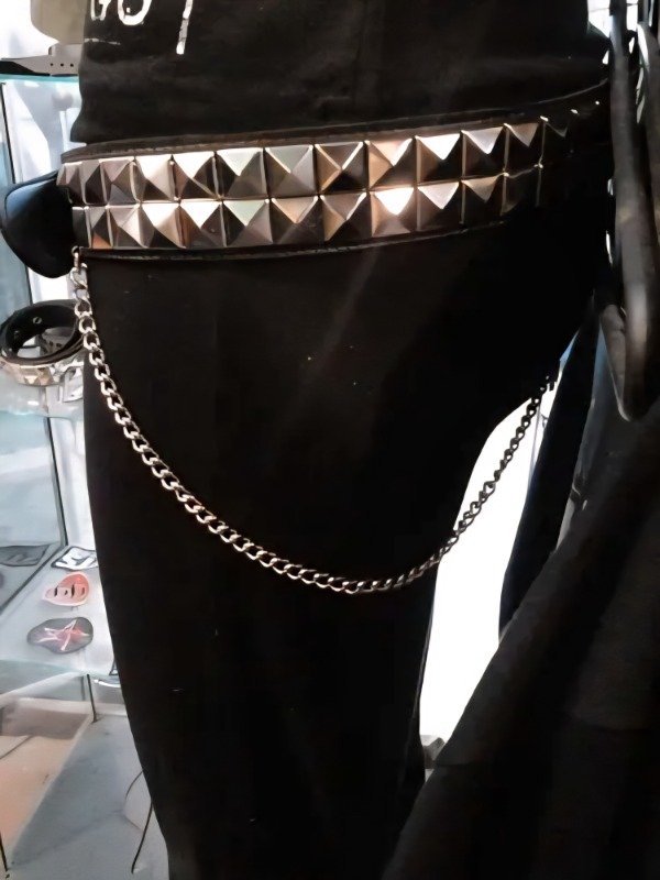 Producto - Cinto Doble Tacha con Cadenas - 1