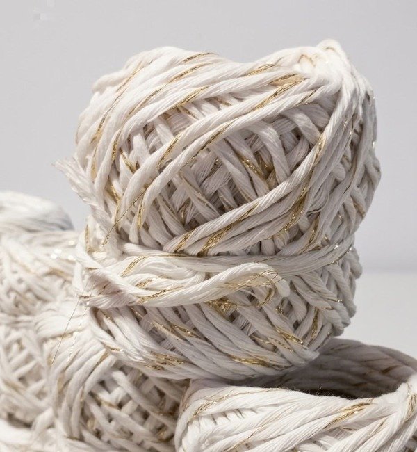 Producto - Ovillo Hilo Algodon Blanco Lurex - 0